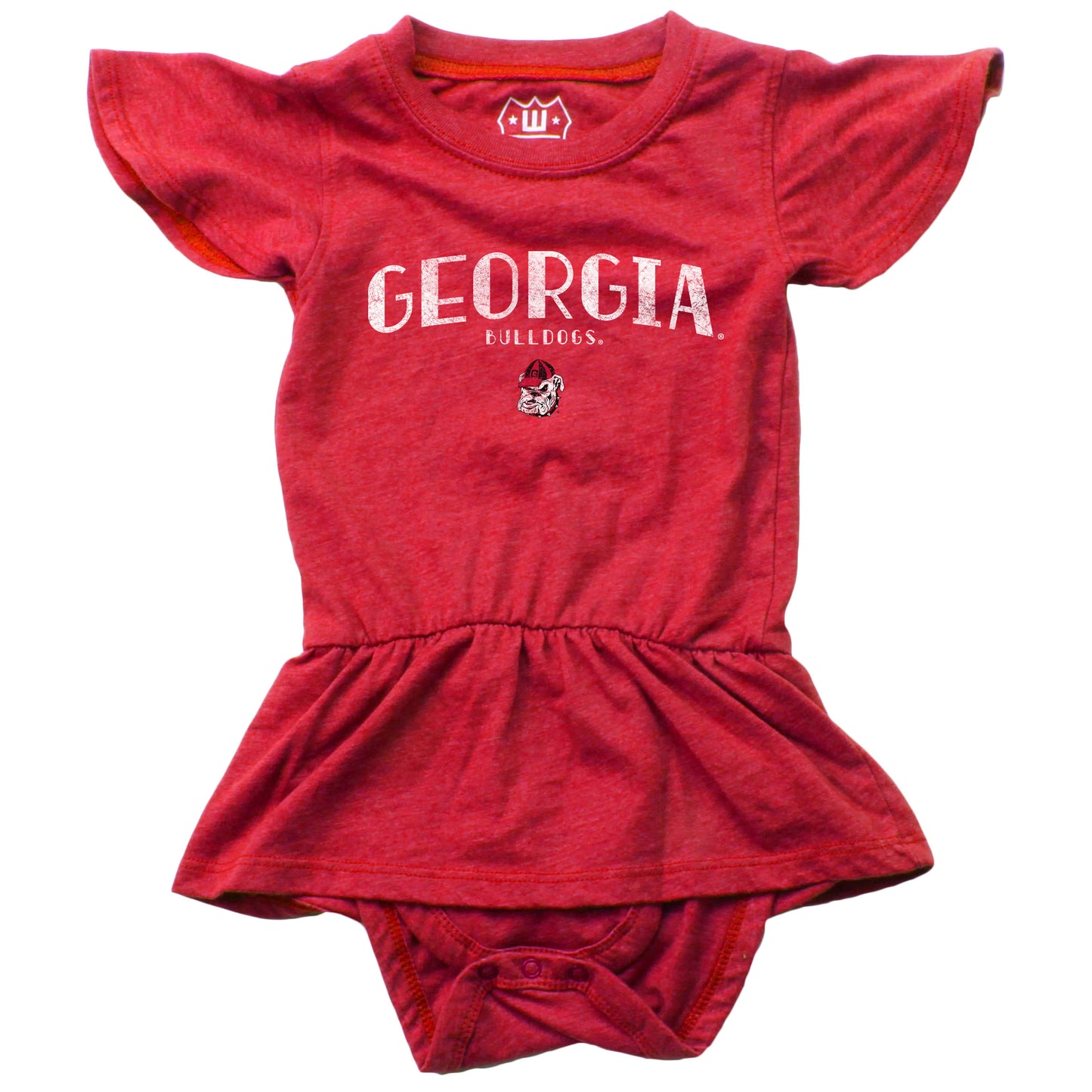 UGA Wes and Willy Ruffle Onesie