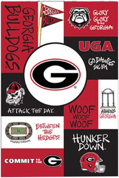 UGA Magnolia Lane Collage Garden Flag