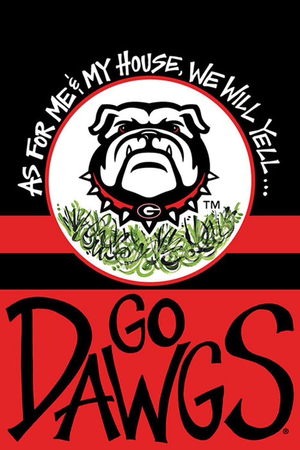 UGA Magnolia Lane New Bulldog Garden Flag