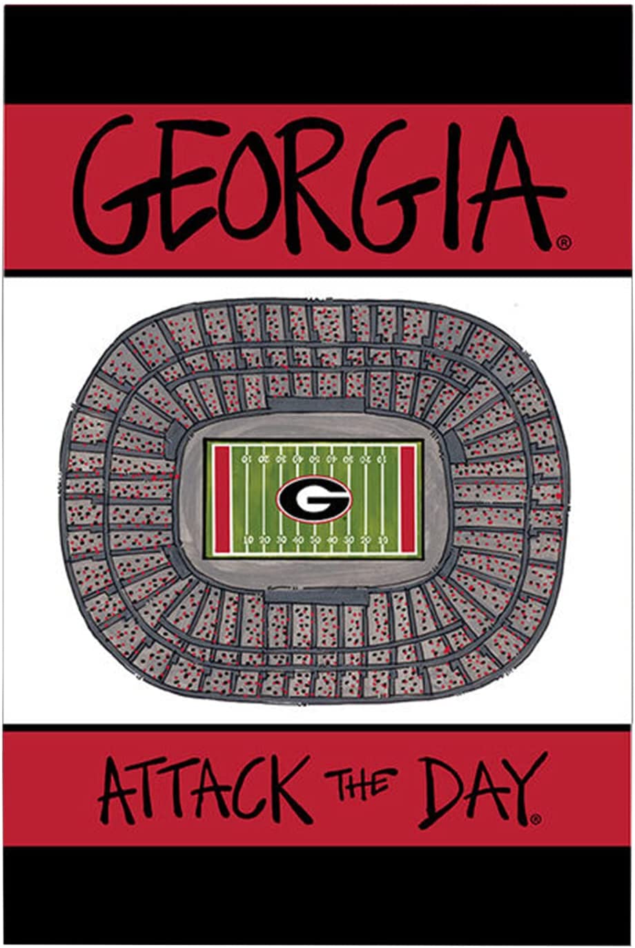 UGA Magnolia Lane Stadium Garden Flag