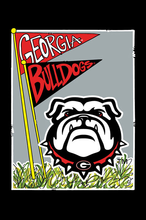 UGA Magnolia Lane Mascot Garden Flag