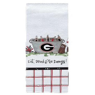 UGA Magnolia Lane Eat Drink Go Dawgs Towel