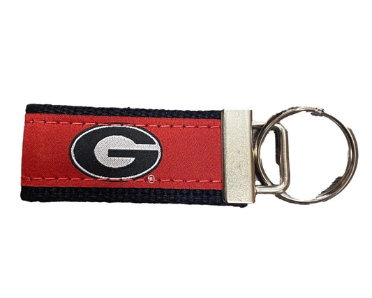 UGA Ribbon Keychain