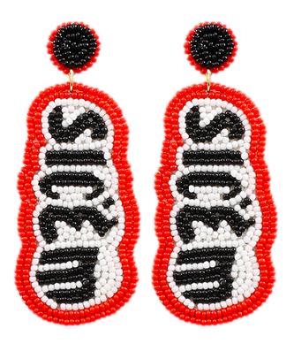 UGA Sic 'Em Beaded Earrings