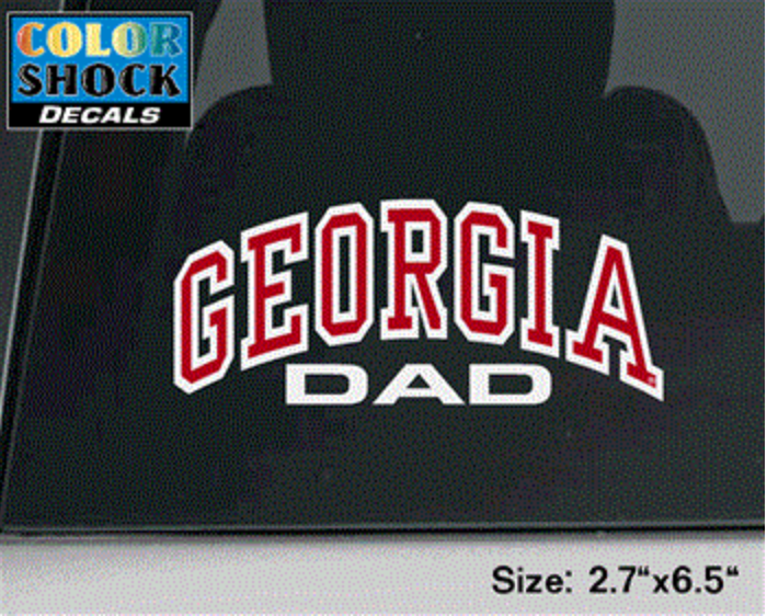 UGA Arched Georgia over DAD Decal