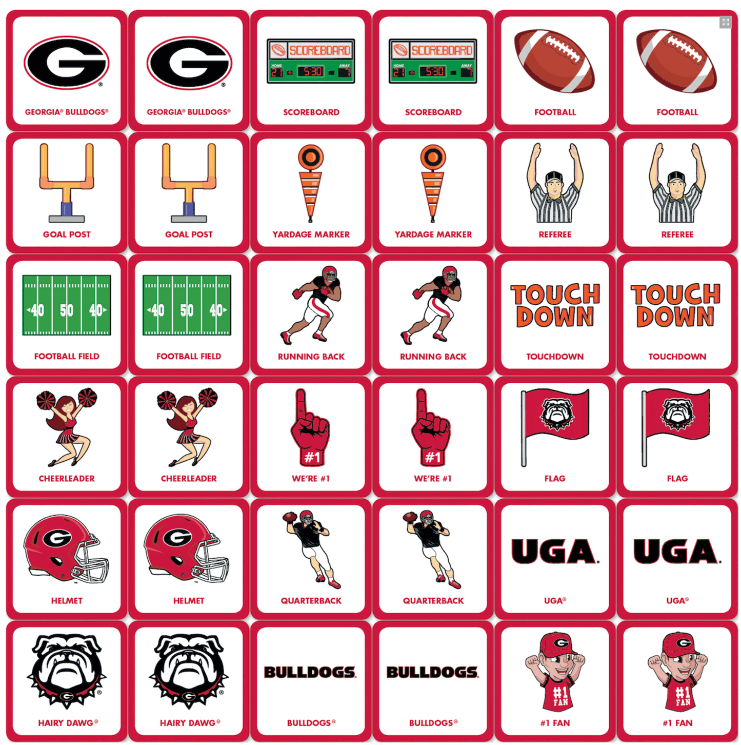 UGA Matching Game