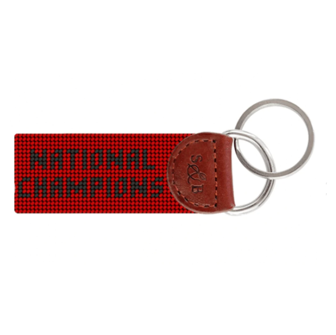 UGA NC 21 Needlepoint Keychain