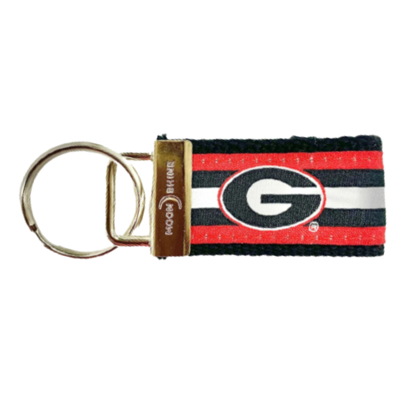 UGA Ribbon Keychain
