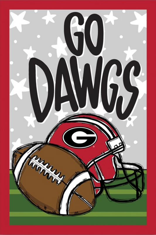 UGA Magnolia Lane Go Dawgs Garden Flag