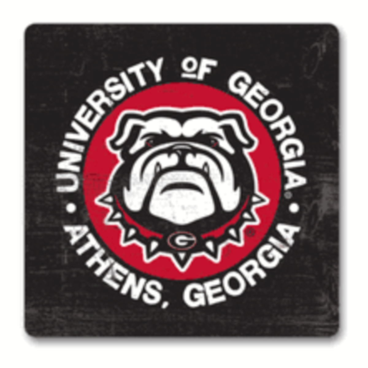 UGA New Bulldog Head Wooden Fridge Magnet