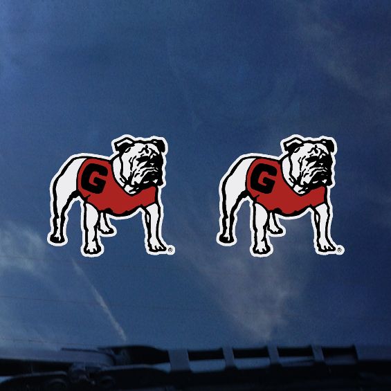 UGA Standing Bulldog Decal 2 Pack