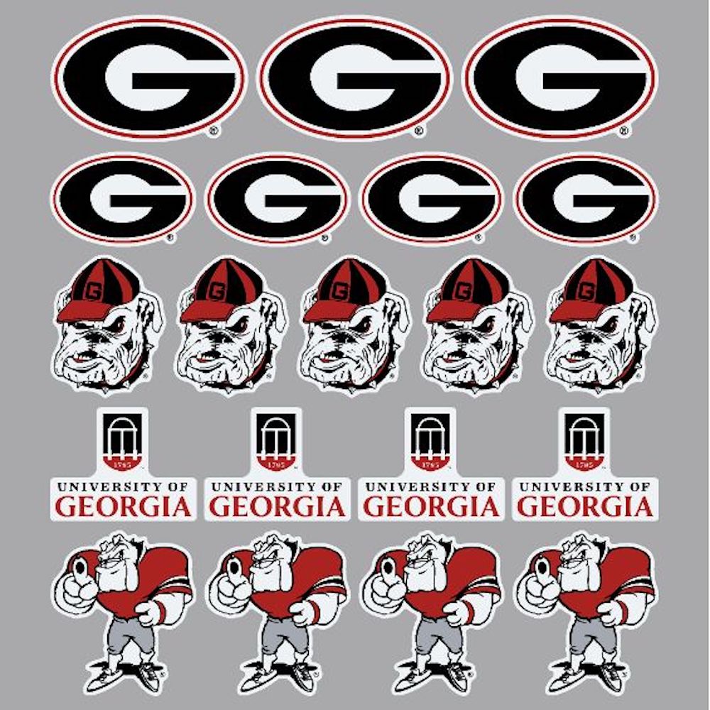 UGA Large Multi Sticker Sheet