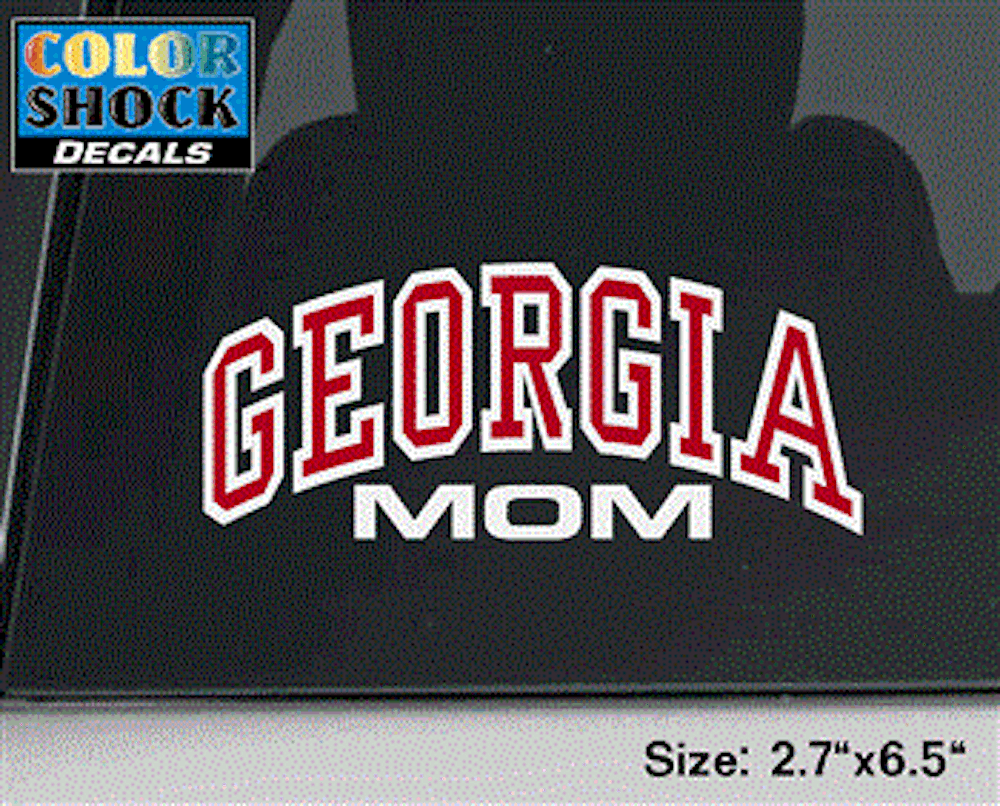 UGA Arched Georgia over MOM Decal