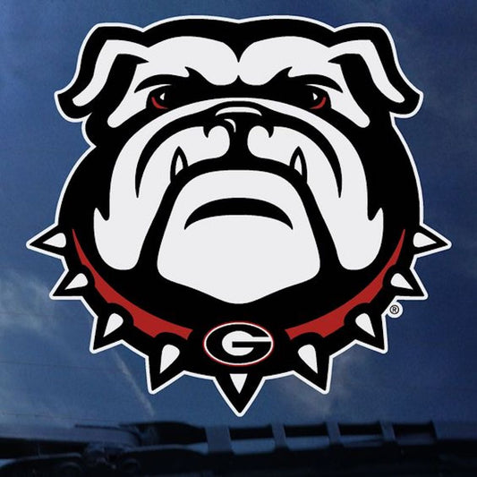 UGA New Bulldog Head Logo Decal 6"x6"