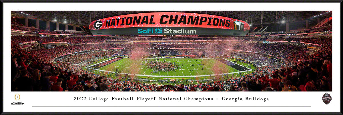 University of Georgia 2022 National Championship Standard Framed Panoramic Picture