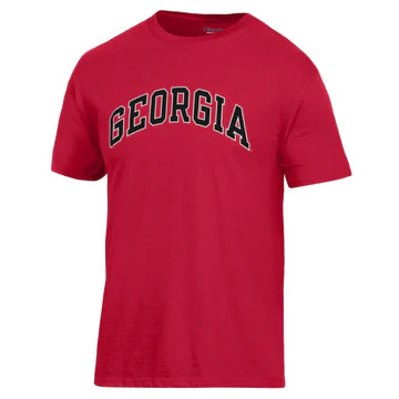 UGA Champion Ringspun Arched Georgia Tee