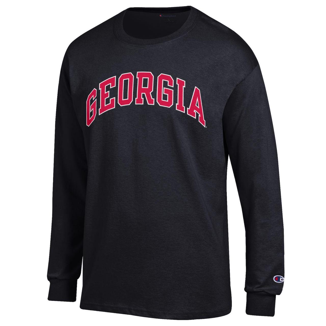 UGA Champion Arched Georgia Long Sleeve Tee