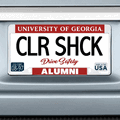 UGA Metal Alumni License Plate Frame
