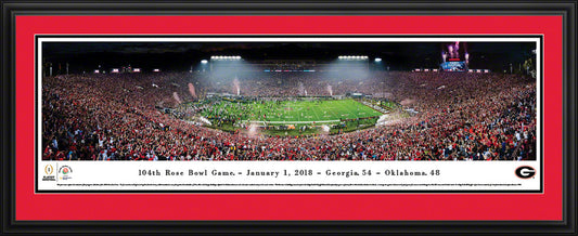 UGA Deluxe Framed Rose Bowl Panoramic Print