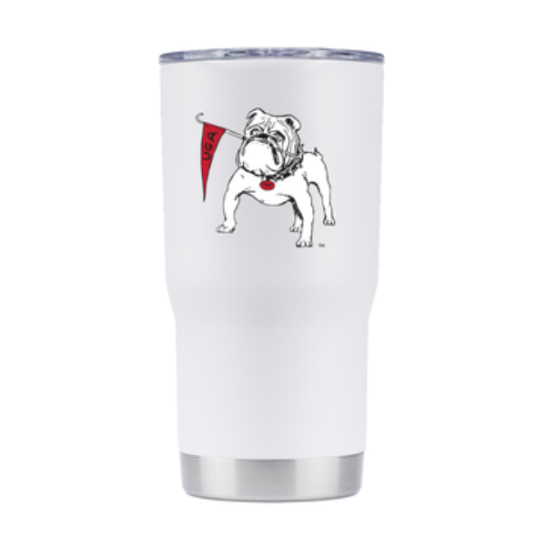 UGA 20oz Pennant Bulldog Stainless Steel Sidekick Tumbler