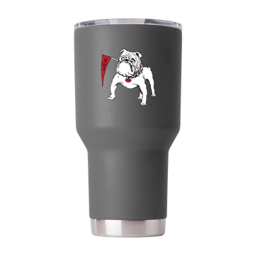 UGA 30oz Pennant Bulldog Stainless Steel Sidekick Tumbler