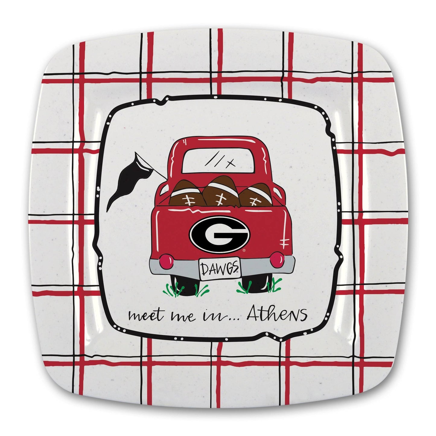 UGA Magnolia Lane Meet Me in Athens Square Melamine Plate