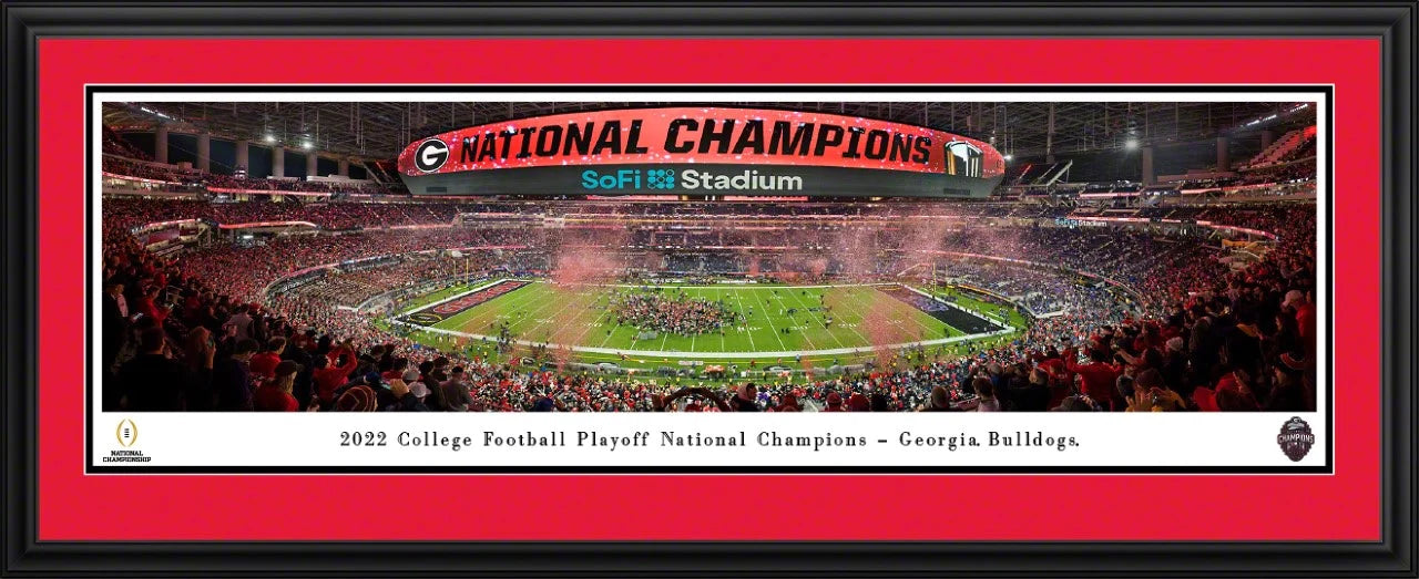 University of Georgia 2022 National Championship Deluxe Framed Panoramic Picture