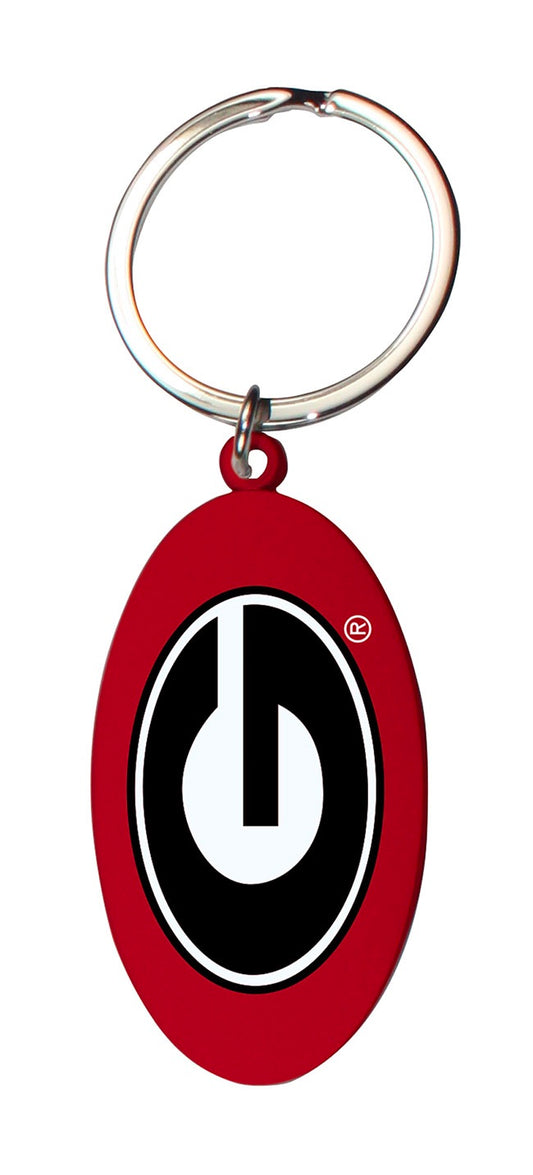 UGA G Oval Metal Keychain