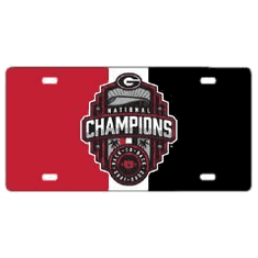 UGA 2022 National Champions Metal Car Tag - Three-Toned