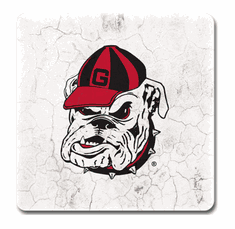 UGA Old Bulldog Head Stone Coaster