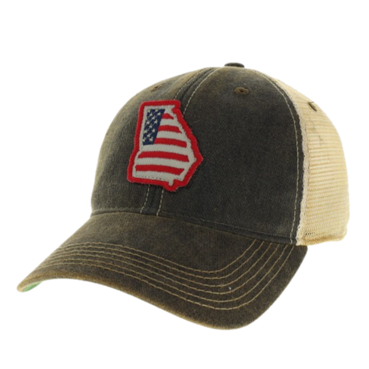 GA Legacy Flag State Patch Old Favorite Trucker Hat