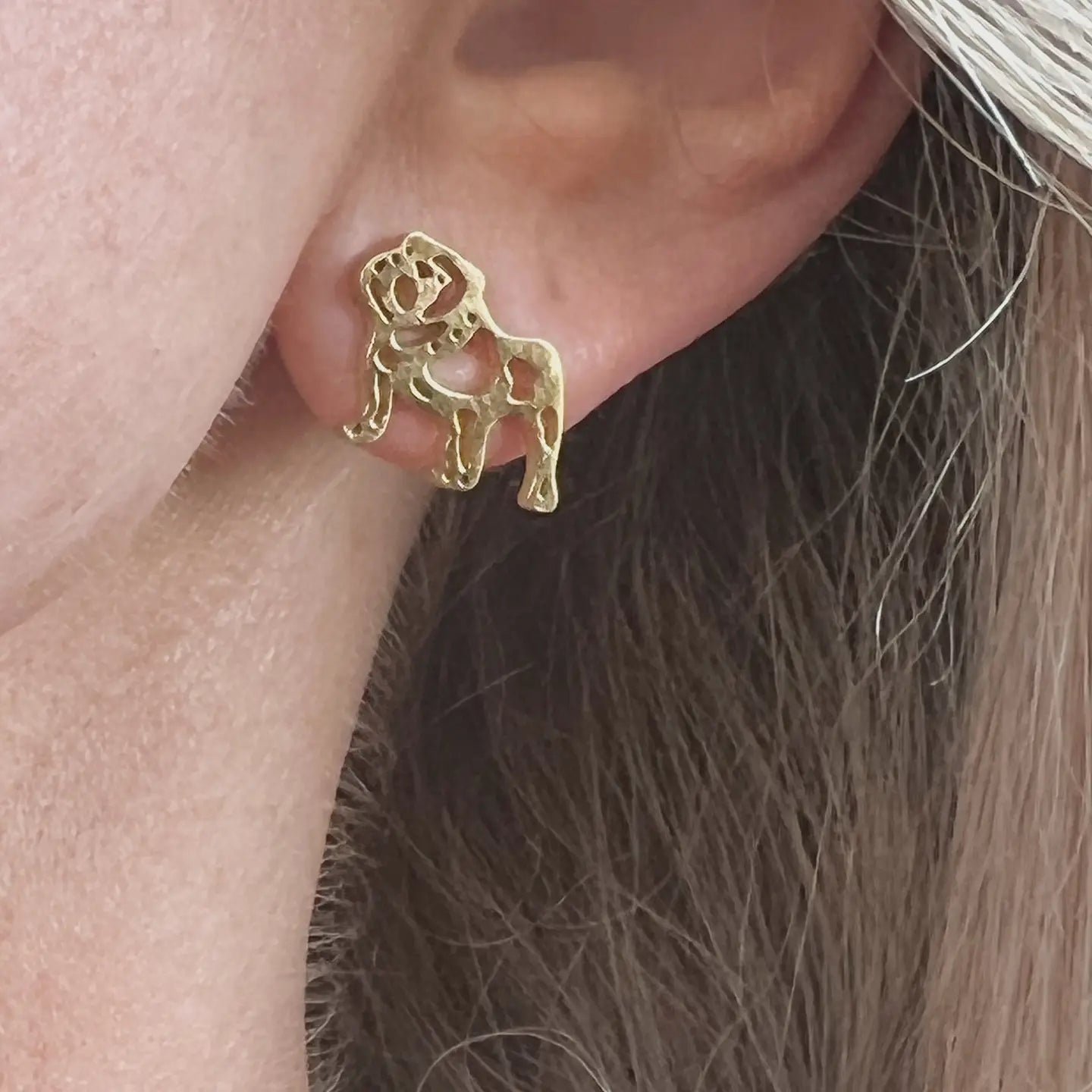 Bulldog Stud Earrings