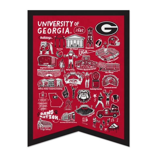 Jardine Embroidered UGA Pennant
