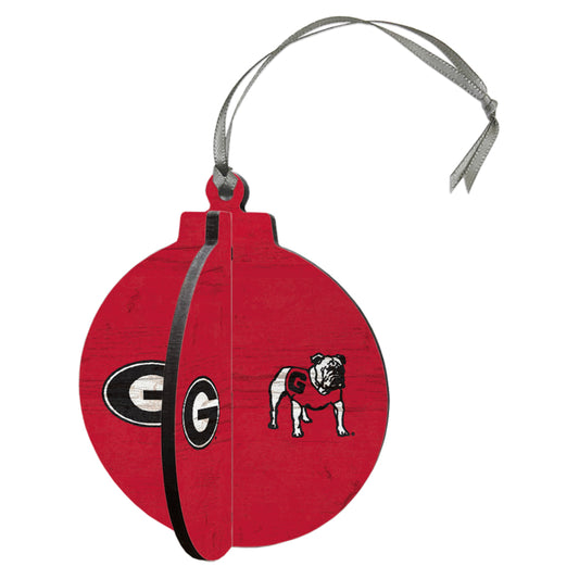 UGA 3D Round Ornament
