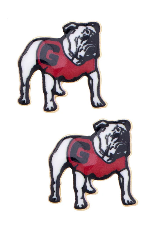 Georgia Bulldogs Enamel Icon Stud Earrings