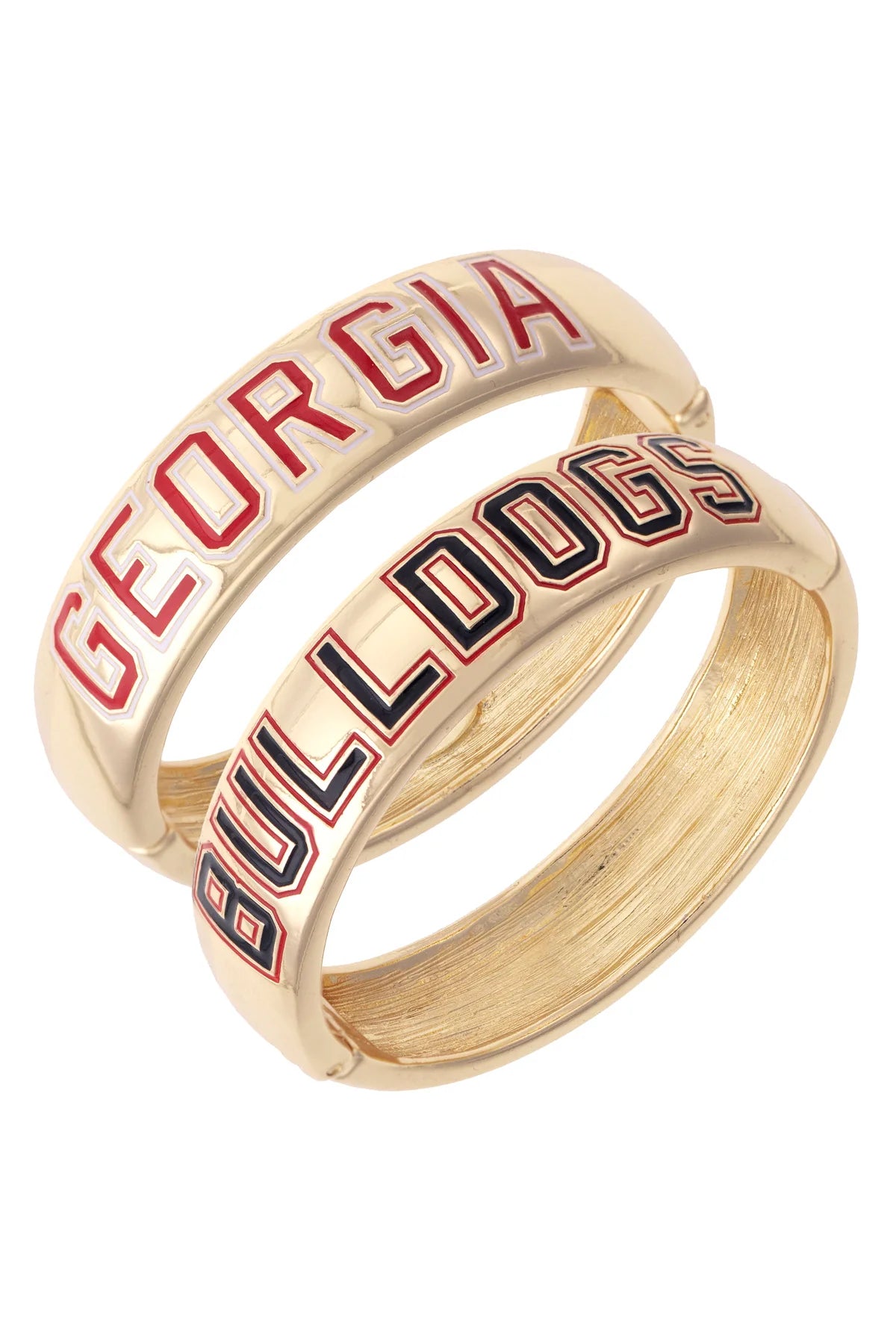 Georgia Bulldogs Polished Metal Hinge Bangle