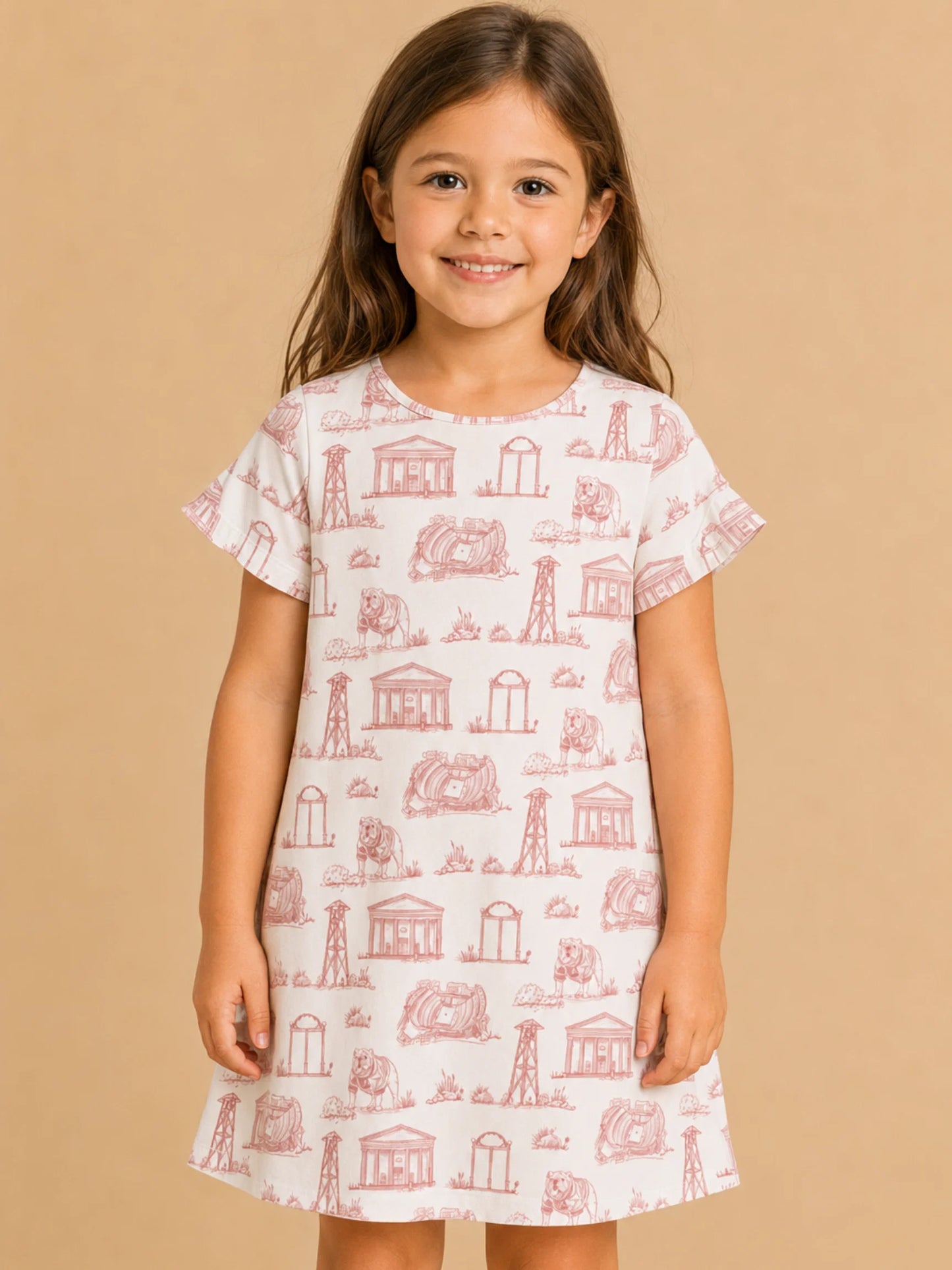 The UGA Girls Team Toile Tee Dress