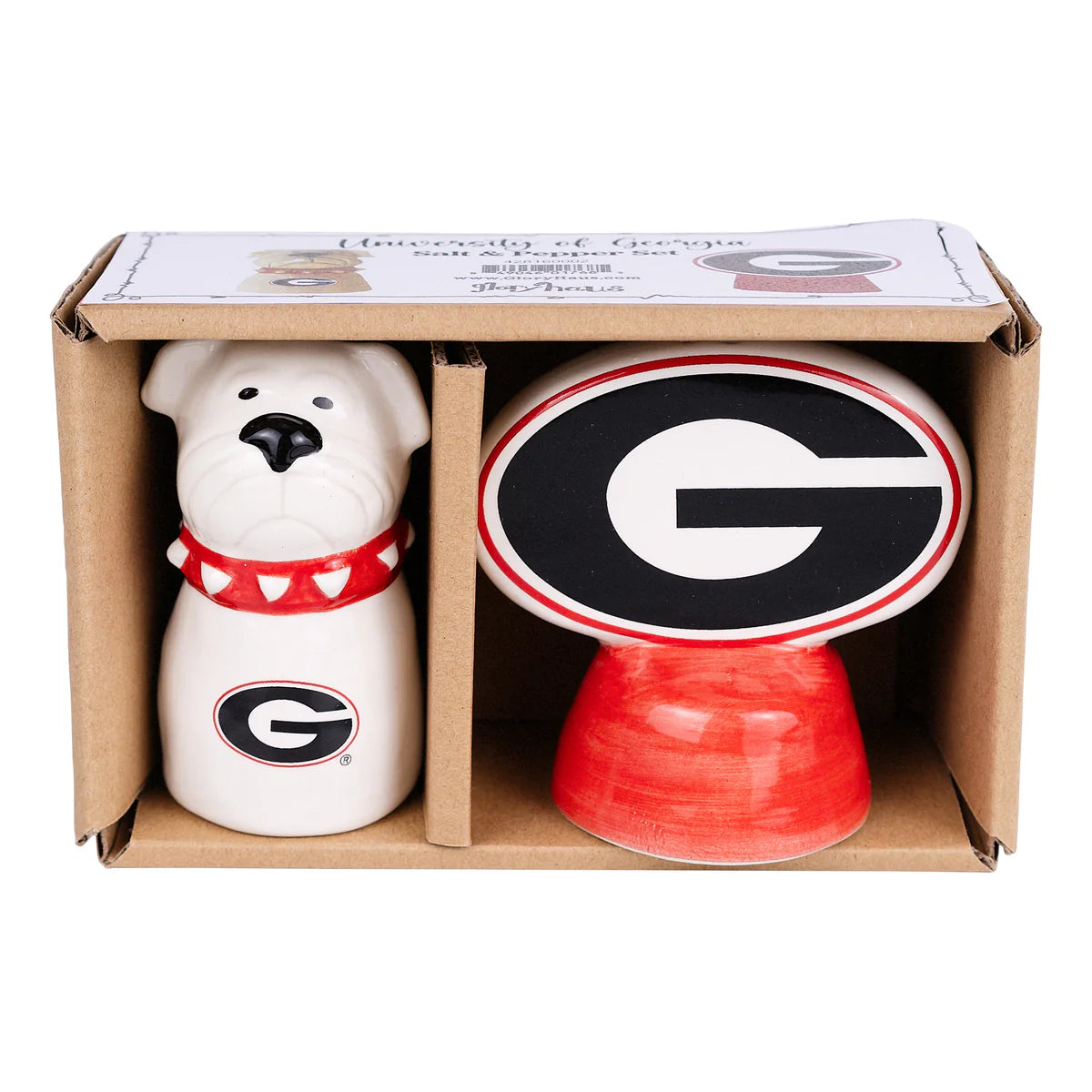 UGA Salt and Pepper Shaker Set