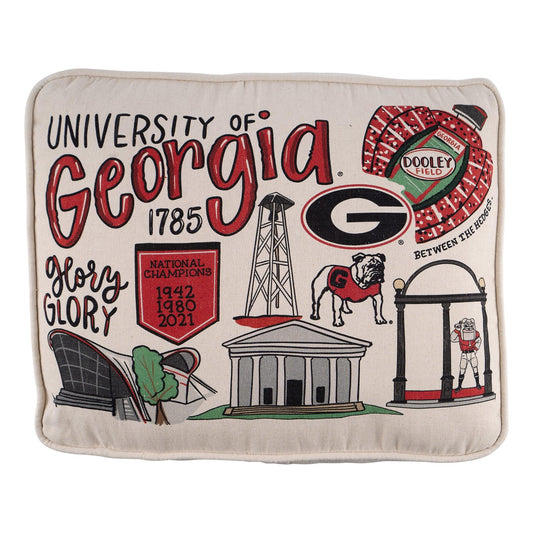 UGA Glory Haus Icon Pillow