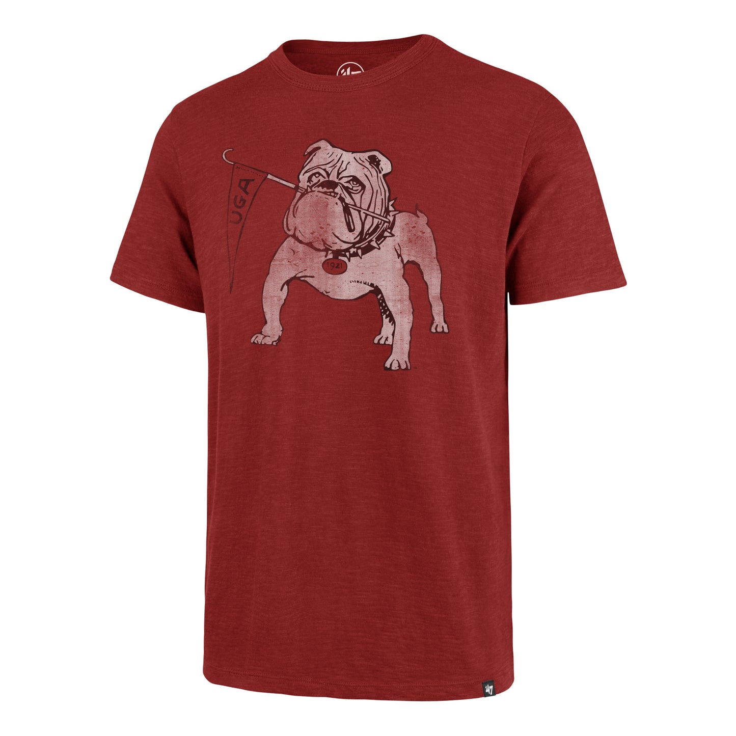 UGA Pennant Bulldog Grit Scrum Tee - Red