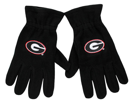 Georgia Bulldogs Black Fleece Gloves