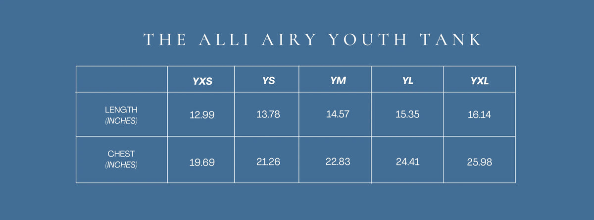 The Georgia Alli Airy Tank - YOUTH