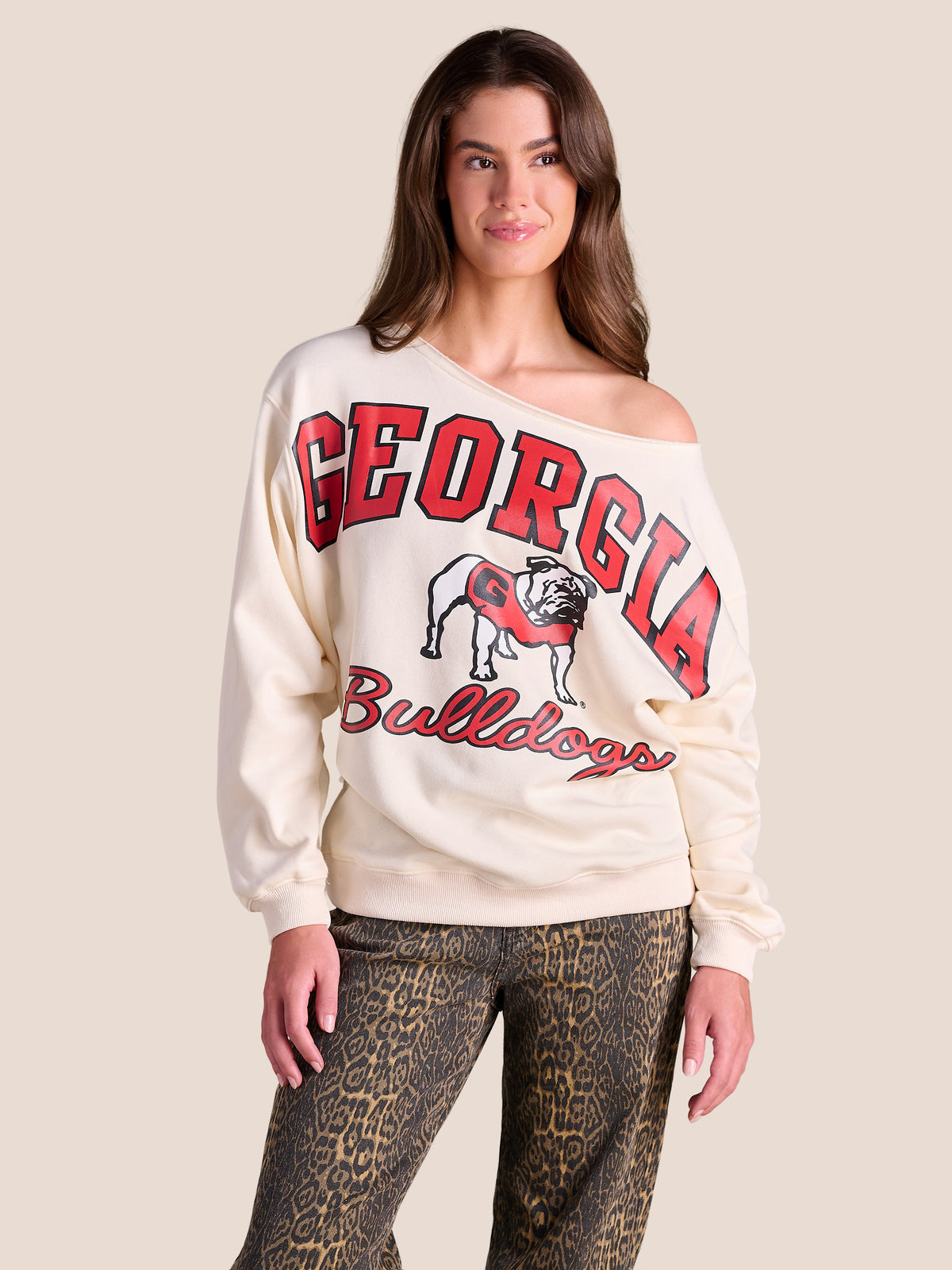 The Georgia Overtime Off-Shoulder Sweatshirt