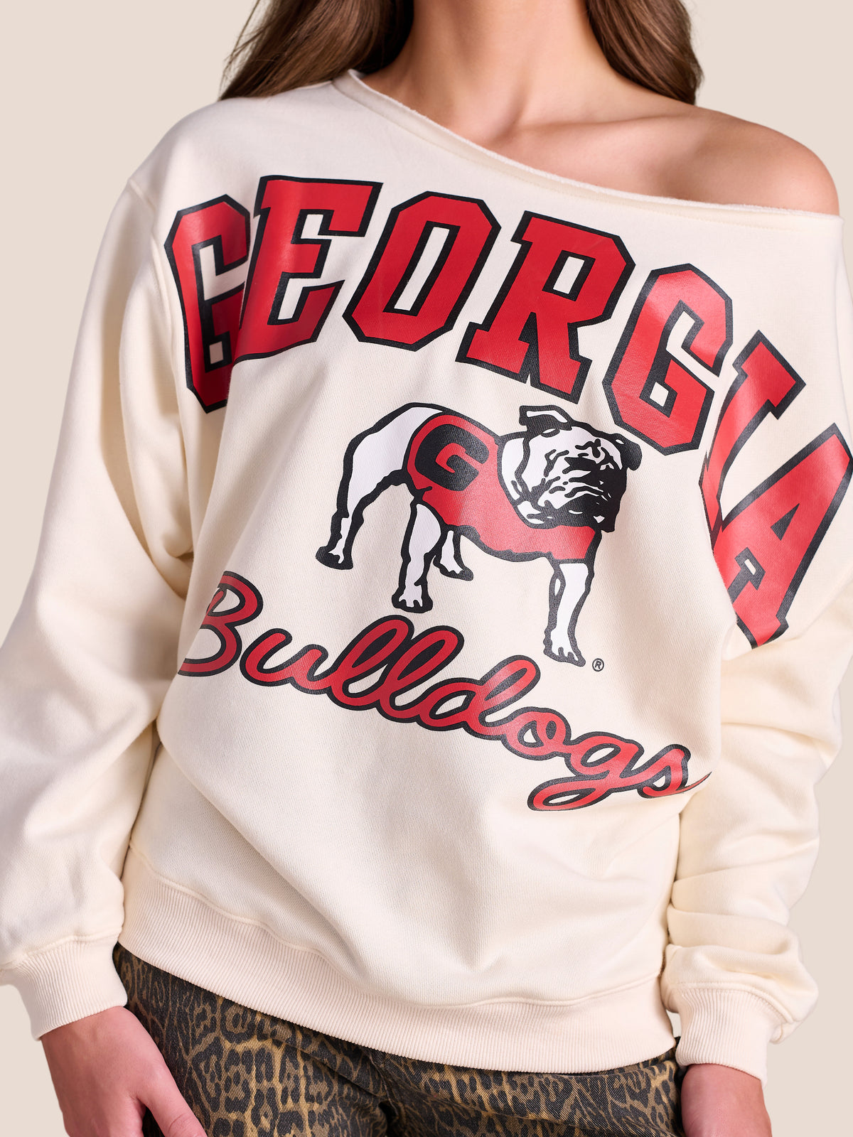 The Georgia Overtime Off-Shoulder Sweatshirt