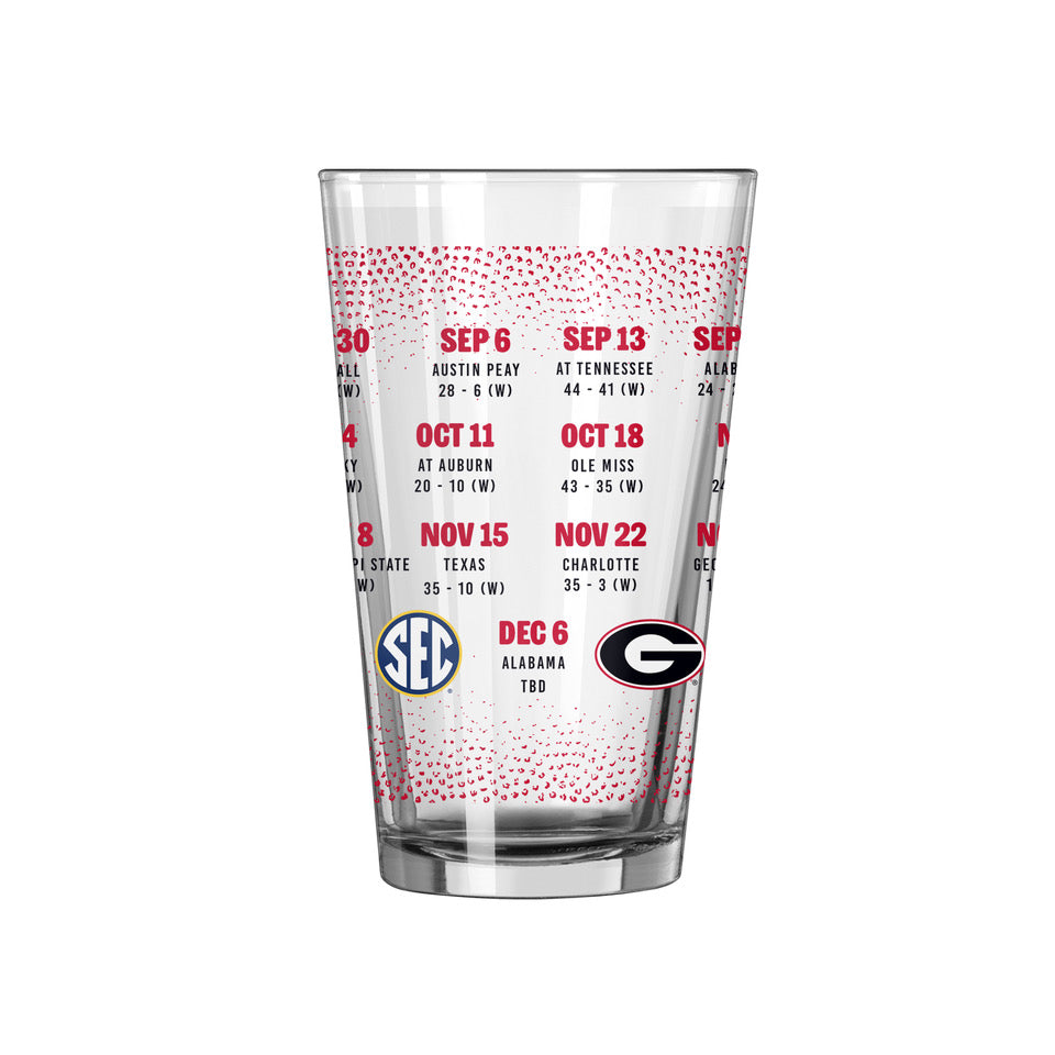 Georgia 2025 SEC Champs 16oz Pint Glass
