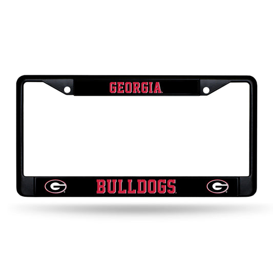 UGA Georgia Bulldogs Black Chrome Car Tag Frame