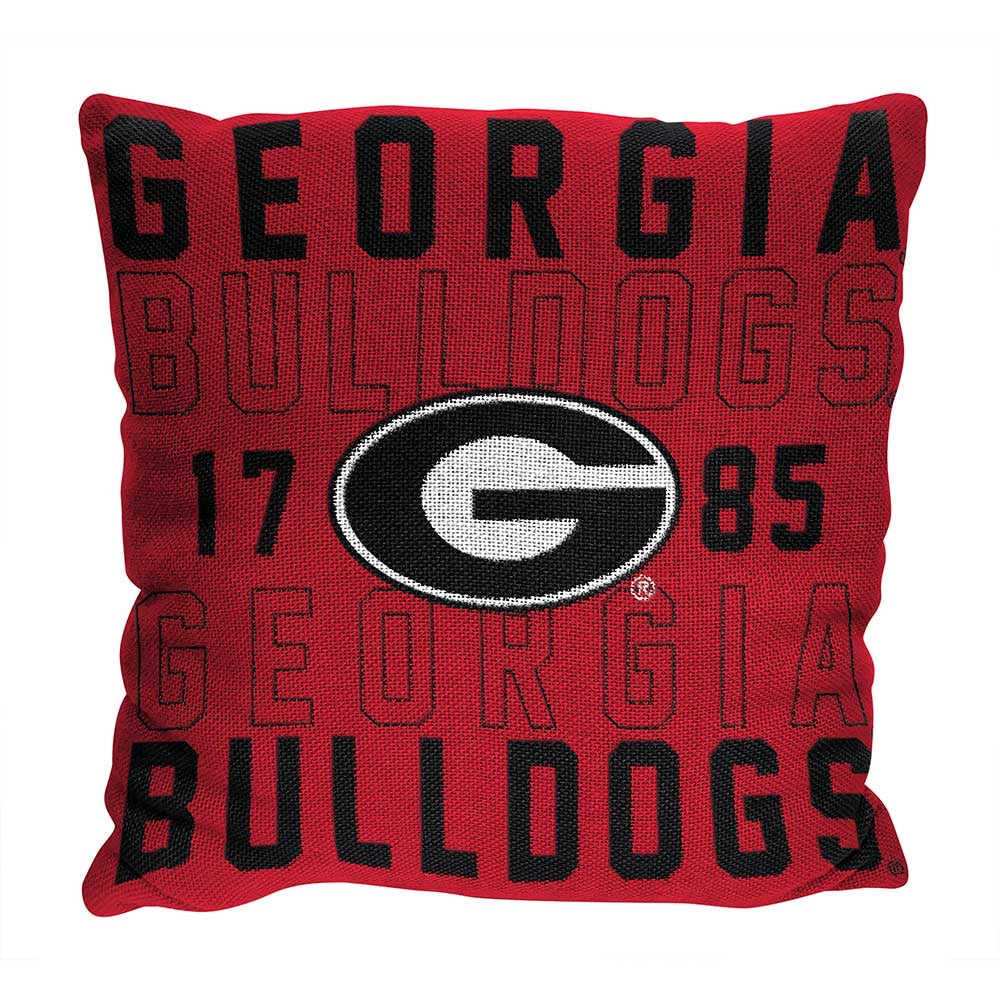 Georgia Bulldog Stacked Pillow