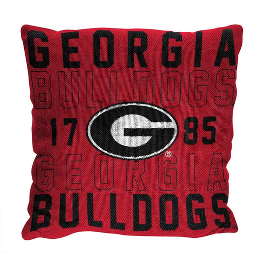Georgia Bulldog Stacked Pillow