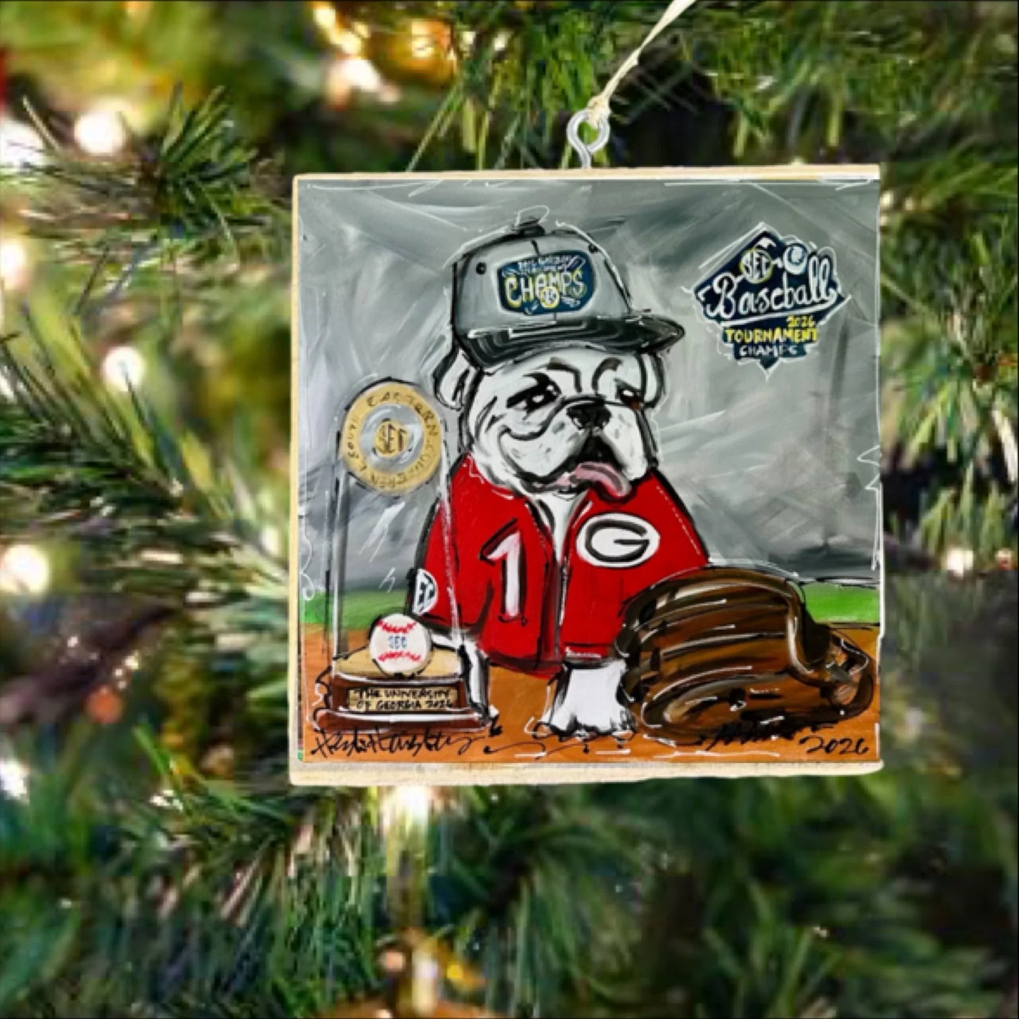 UGA Heidi Hensley 2026 Baseball SEC Champions Ornament