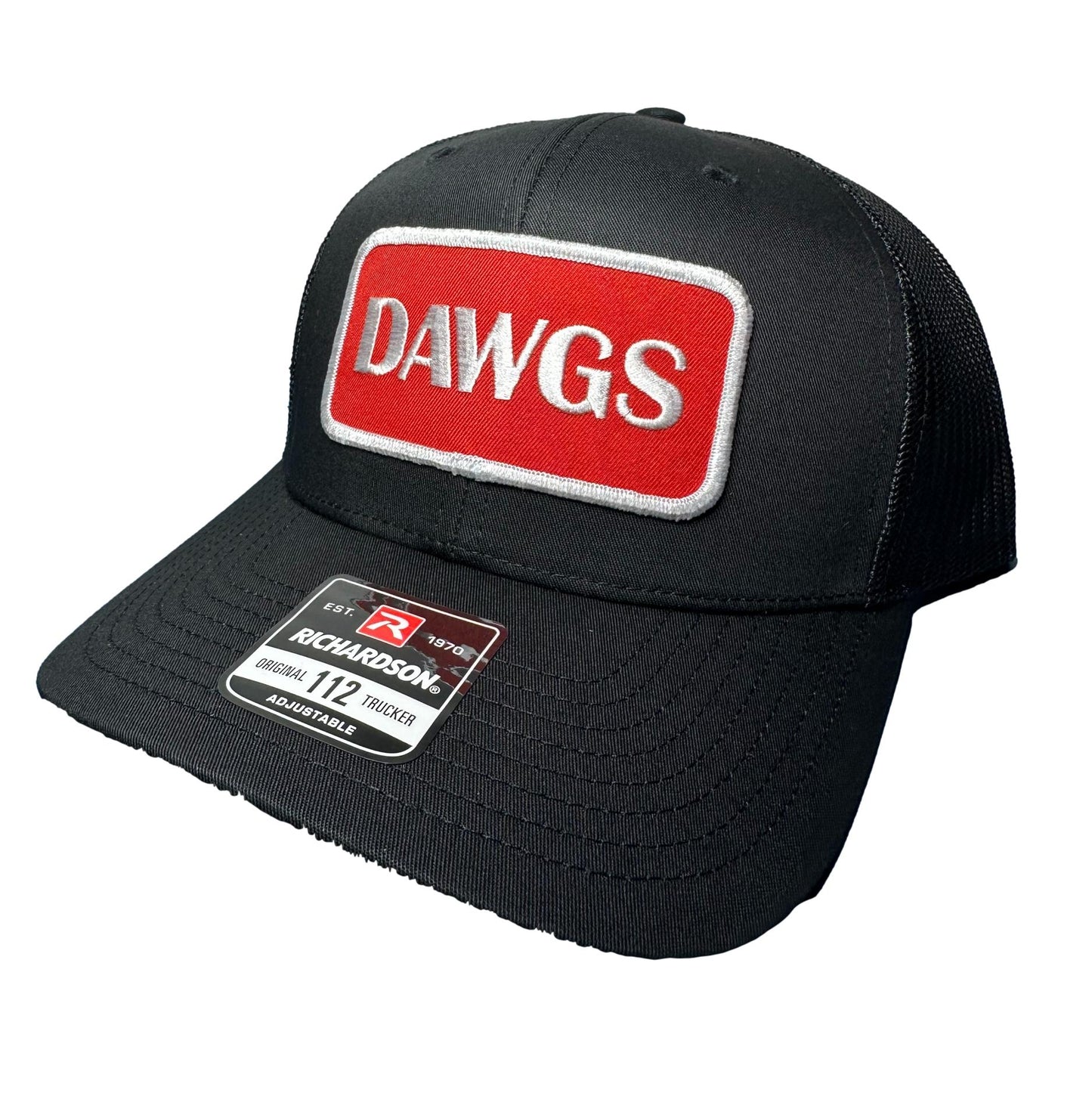 "DAWGS" Black Richardson 112 Trucker Hat